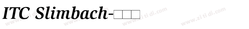 ITC Slimbach字体转换